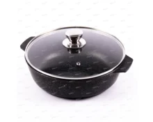 Жаровня НЕВА металл посуда NEVA Granit NG6540, 4 л, стеклянная крышка