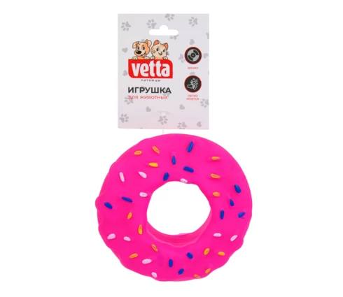 Игрушка для собак vetta, пончик, ПВХ, 13 см