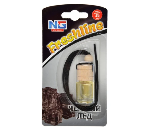 Ароматизатор для авто NG подвесной Freshline черный лед