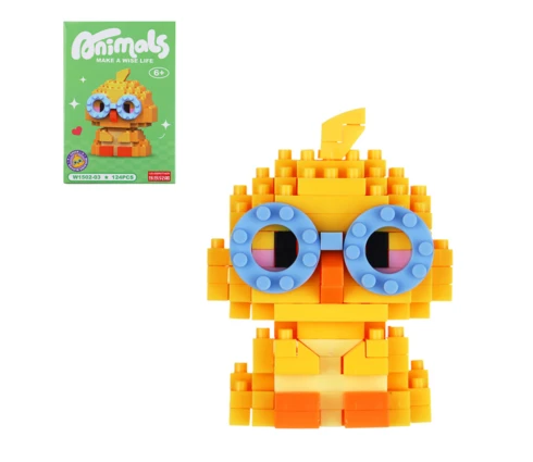 Конструктор ИГРОЛЕНД Зверюшики, мини 3D, 7,8*4,1*11,3 см