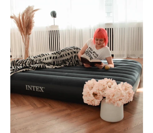 Матрас надувной INTEX Classic downy Квин 64759, 152*203*25 см, двухместный