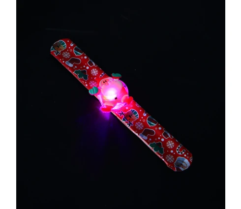 Новогодний браслет СНОУ БУМ клик-клак с подсветкой LED, 22 см
