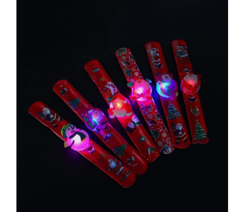 Новогодний браслет СНОУ БУМ клик-клак с подсветкой LED, 22 см