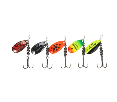 Блесна вращающаяся Azor Fishing Комета, №4, 8 г, 5 цветов