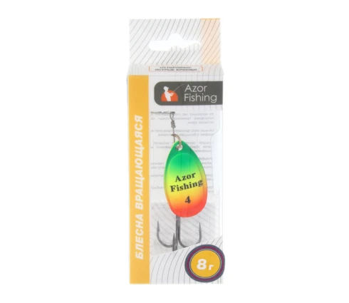 Блесна вращающаяся Azor Fishing Комета, №4, 8 г, 5 цветов