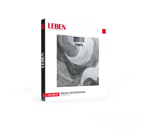 Весы напольные LEBEN Grey, электронные, до 180 кг