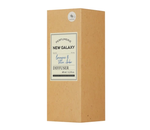 Аромадиффузор NEW GALAXY Perfumerie, Lemongrass & Vetiver, Amber, 40 мл