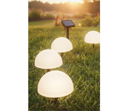 Светильник садовый на солнечной батарее INBLOOM Полусфера, 5 шт, 15*16 см, LED