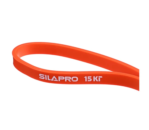 Лента для фитнеса SILAPRO, 208*0,45*1,3 см, силовая, эластичная, латекс, 15 кг
