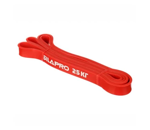 Лента для фитнеса SILAPRO, 208*0,45*2,2 см, силовая, эластичная, латекс, 25 кг