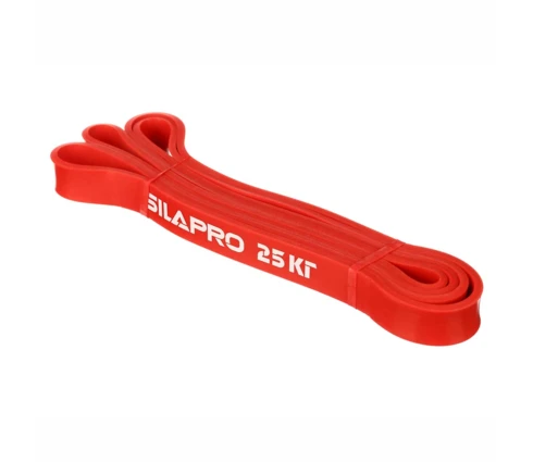Лента для фитнеса SILAPRO, 208*0,45*2,2 см, силовая, эластичная, латекс, 25 кг