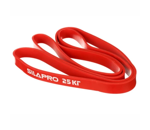 Лента для фитнеса SILAPRO, 208*0,45*2,2 см, силовая, эластичная, латекс, 25 кг