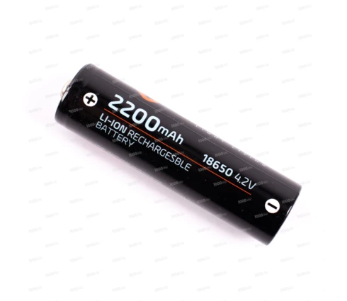 Аккумулятор литиевый 18650, 2200 mAh, 3,7 В