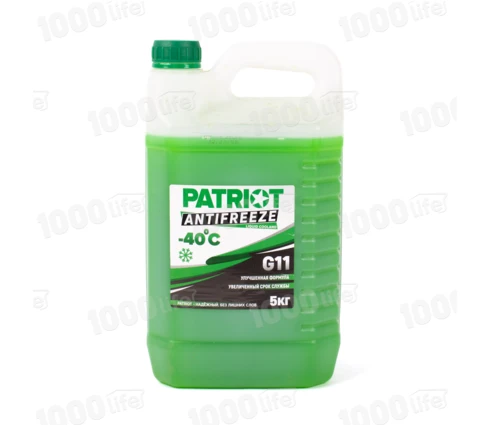 Антифриз Patriot G11, 5 кг, зеленый
