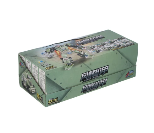 Конструктор ИГРОЛЕНД Военная техника, 8 в 1, 8*3,5*11 см