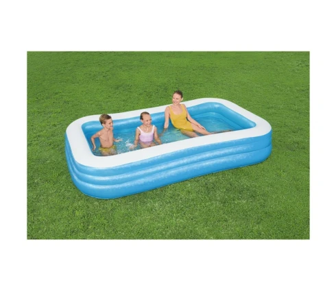 Бассейн надувной BestWay Blue Rectangular Family Pool Deluxe 54009, 305*183*56 см, прямоугольный