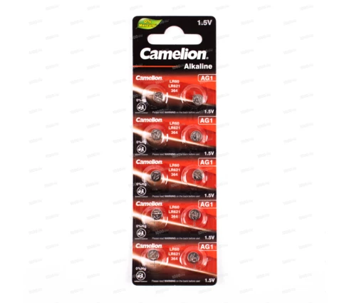 Батарейка Camelion, алкалиновая, AG1 (364, LR60, LR621), BL-1, 1 шт