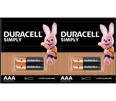 Батарейка Duracell Basic, щелочная, AAA (LR03), BL-4, 1 шт