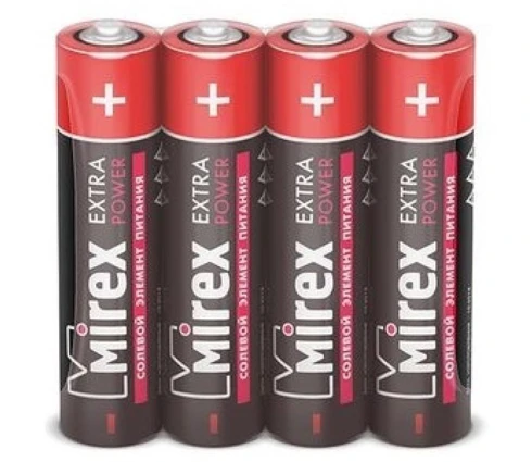 Батарейка Mirex, солевая, AAA (R03), Sh4, 1 шт