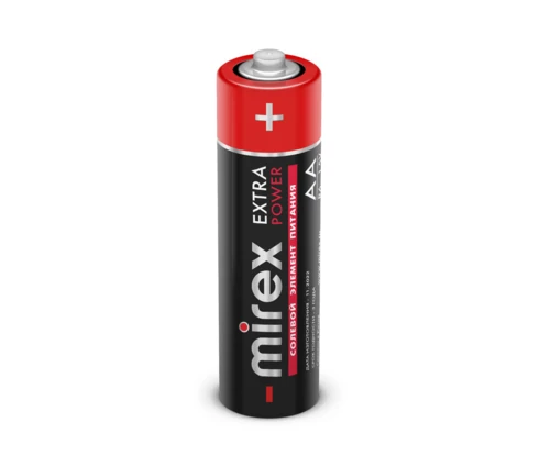 Батарейка Mirex, солевая, AA (R6), Sh4, 4 шт