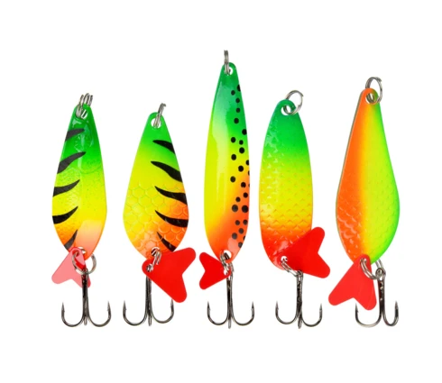 Блесна колеблющаяся Azor Fishing Щука, кислотная, 5 видов