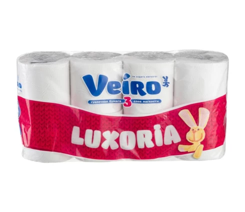 Бумага туалетная Veiro Luxoria 3 слоя, 8 шт