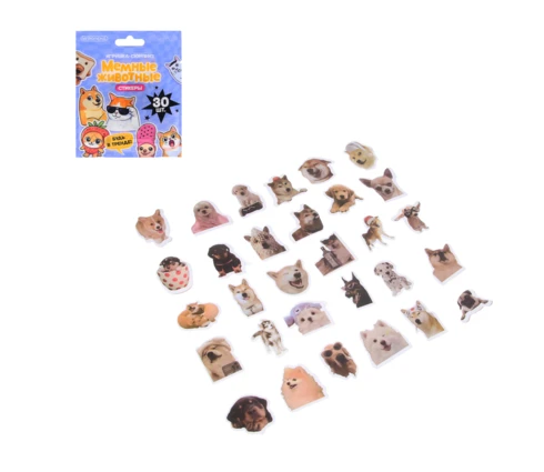 Игрушка сюрприз ИГРОЛЕНД Мемные животные, стикеры 30 штук