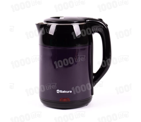Чайник электрический Sakura SA-2168BV, черно-фиолетовый, 1,8 л, 1500-1800 Вт