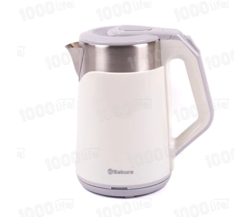 Чайник электрический Sakura SA-2172W, белый, 1,8 л, 1500-1800 Вт