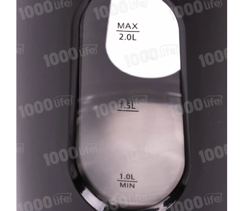 Чайник электрический Sakura SA-2735BK, черный, стекло, пластик, подсветка, 2,0 л, 1800 Вт