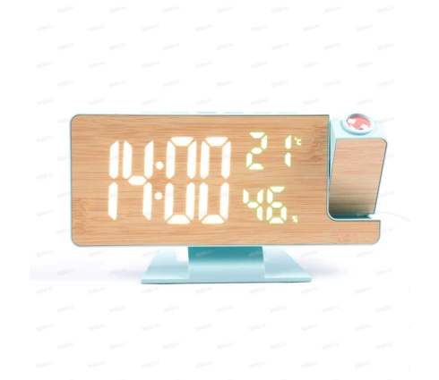 Часы электронные, USB, 10*18,5 см, термометр, гигрометр, проектор