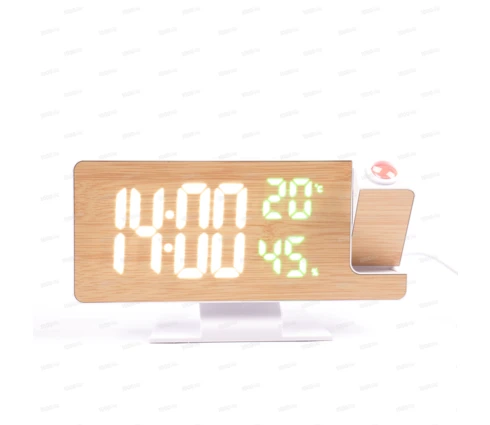 Часы электронные, USB, 10*18,5 см, термометр, гигрометр, проектор
