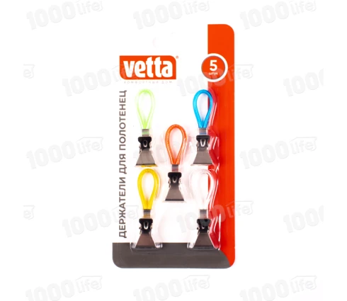 Держатели для полотенец vetta, 5 шт, металл