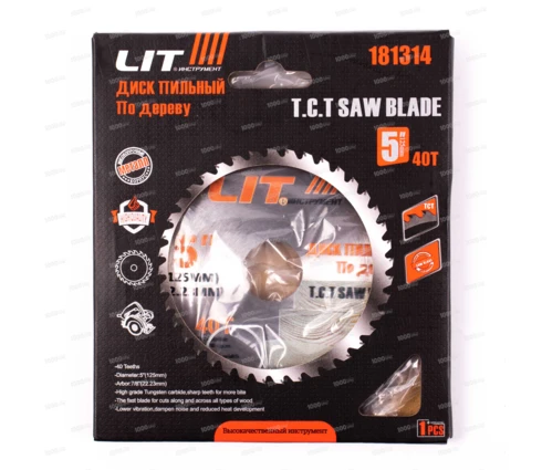 Диск пильный по дереву LIT, 125*22,2*40T