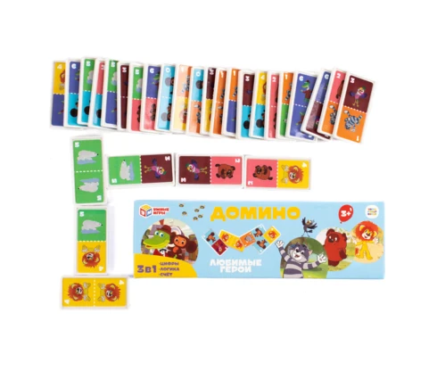 Домино УМНЫЕ ИГРЫ Союзмультфильм. Любимые герои, 175*55*18 мм