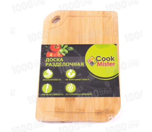 Доска разделочная Cook Mister, дерево, 30*20*1,7 см