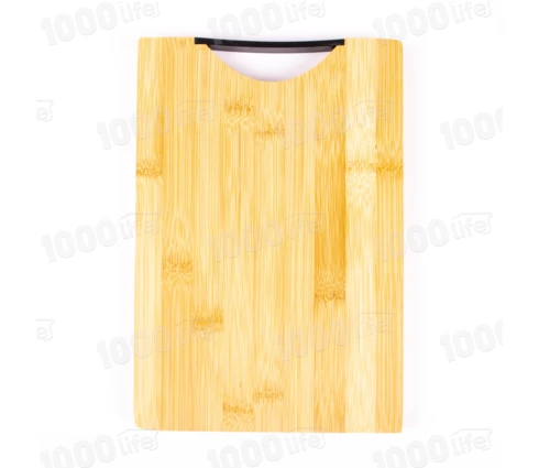 Доска разделочная Cook Mister с черной ручкой, бамбук, 20*30 см