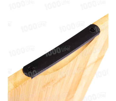 Доска разделочная Cook Mister с черной ручкой, бамбук, 20*30 см