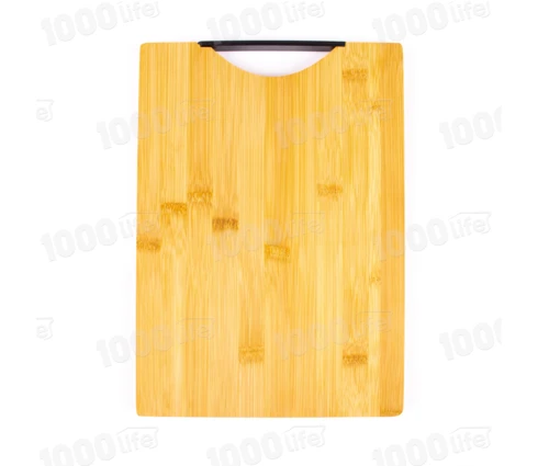 Доска разделочная Cook Mister с черной ручкой, бамбук, 24*34 см