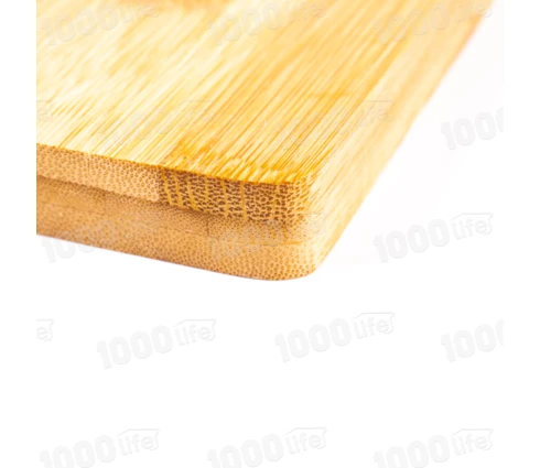 Доска разделочная Cook Mister с черной ручкой, бамбук, 24*34 см