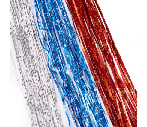 Дождь новогодний 1,5 м, со звездами, 4 цвета