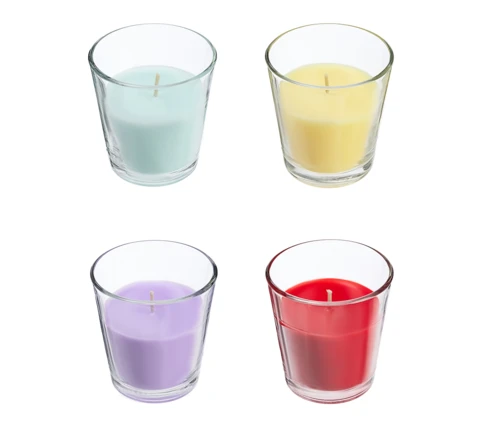 Свеча ароматизированная GALAXY Glass, ваниль, лаванда, спелые ягоды, хлопок, 85 г