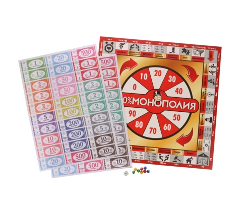 Экономическая настольная игра Русский стиль 100% Монополия