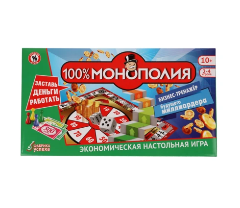 Экономическая настольная игра Русский стиль 100% Монополия