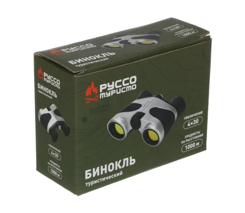 Бинокль РУССО ТУРИСТО, 12*8,5*3,2 см, пластик, до 1000 м
