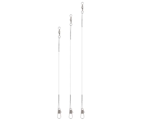 Поводки для рыбалки Azor Fishing 15-25 см, хром, набор 10 шт