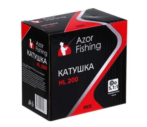 Катушка Azor Fishing HL200, передний фрикцион, 1 подшипник, 3 цвета