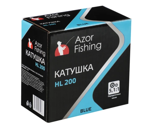 Катушка Azor Fishing HL200, передний фрикцион, 1 подшипник, 3 цвета