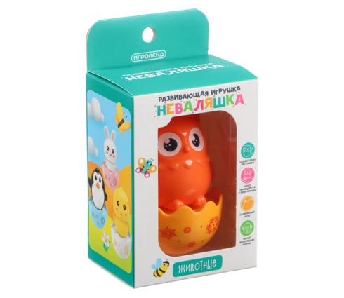 Развивающая игрушка Неваляшка ИГРОЛЕНД Животные, 8*6*11 см