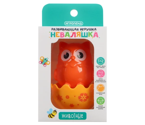 Развивающая игрушка Неваляшка ИГРОЛЕНД Животные, 8*6*11 см
